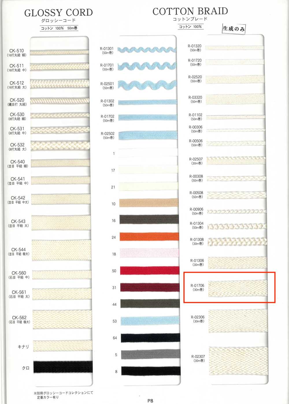 R-01706 棉花边[缎带、带、绳子] RIVER