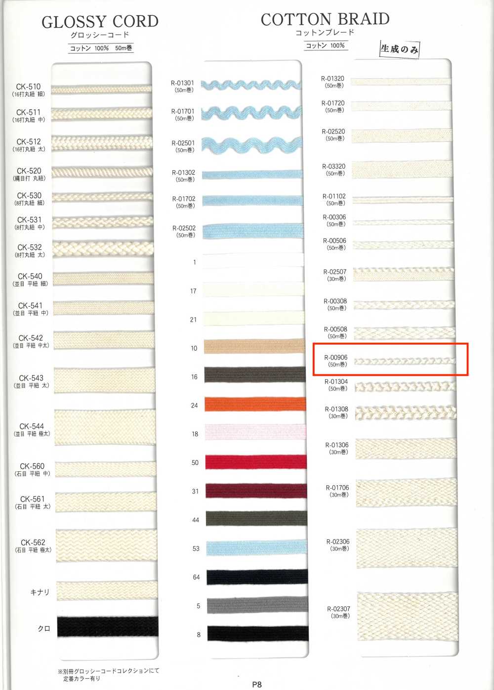 R-00906 棉花边[缎带、带、绳子] RIVER