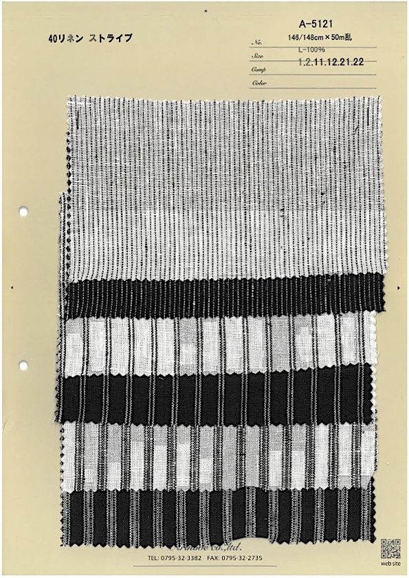 A-5121 40 亚麻条纹[面料] 有延商店