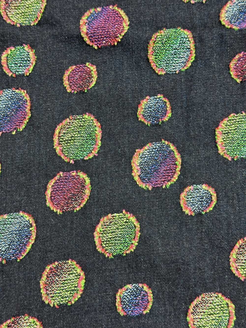 FY1589-IDC20CUT 彩色波点提花牛仔丹宁布[面料] DUCK TEXTILE