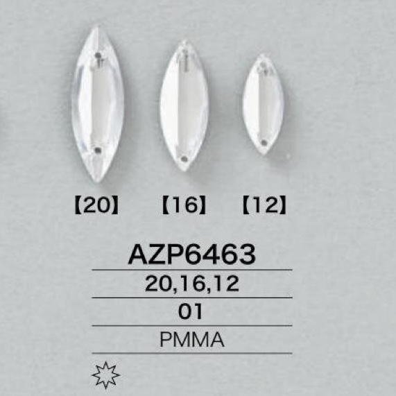 AZP6463 腈纶树脂缝纫部件[其他杂货] IRIS纽扣