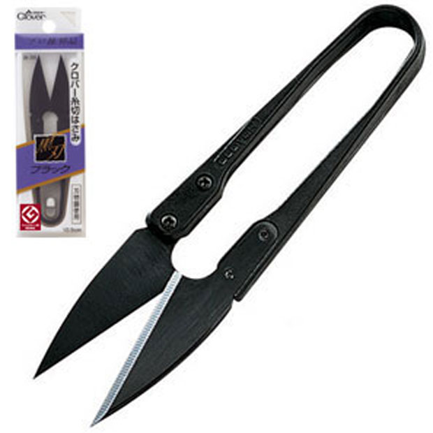 36395 剪线剪刀“黑色”黑色刀片（10.5cm）[工艺品用品] 三叶草