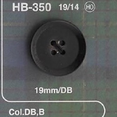 HB350 水牛角纽扣纽扣，正面有 4 个孔 爱丽丝纽扣