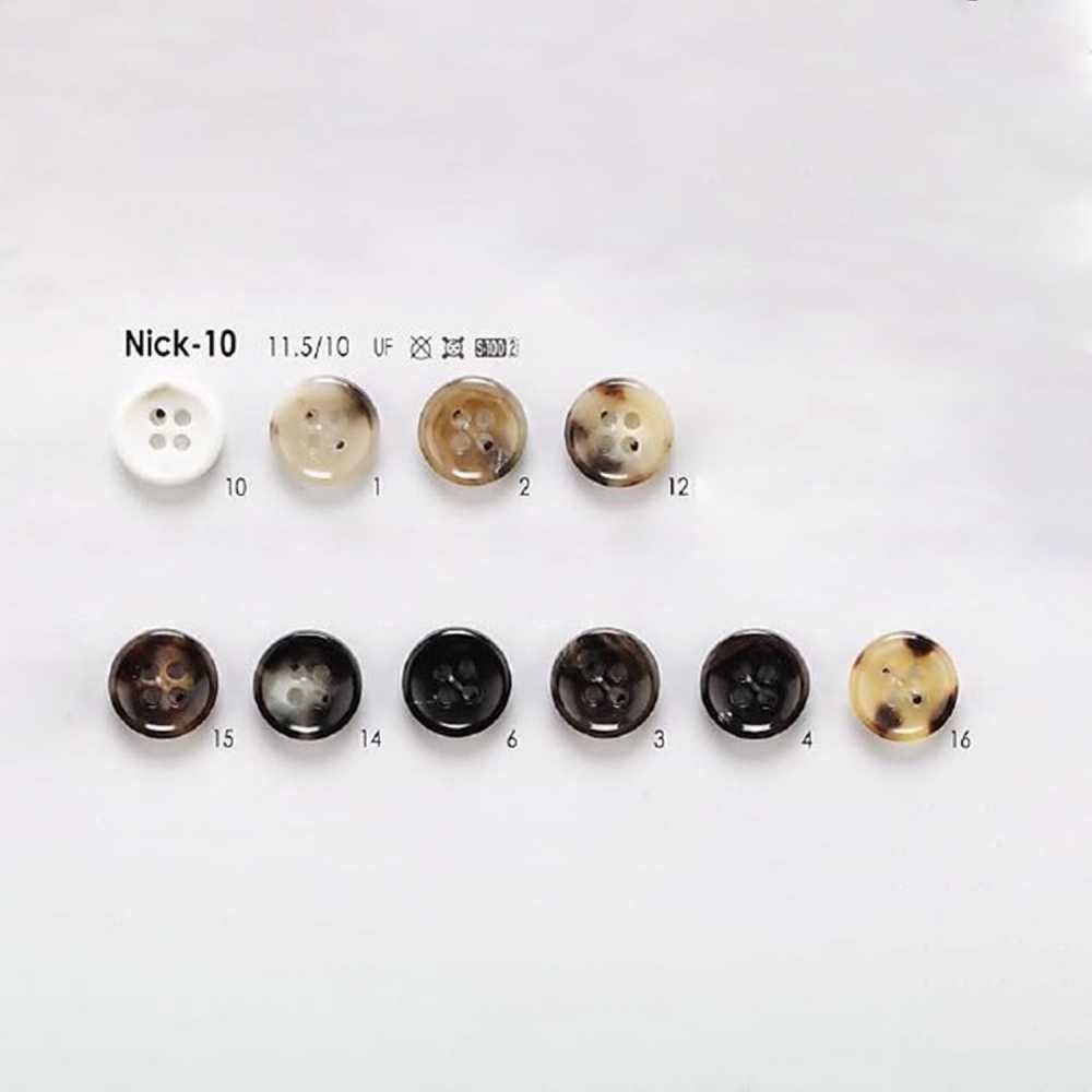 NICK10 脲醛树脂制4孔纽扣 爱丽丝纽扣