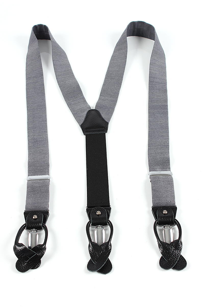 PSR-5 使用五边形面料的灰色吊带[正装配饰] 山本（EXCY）