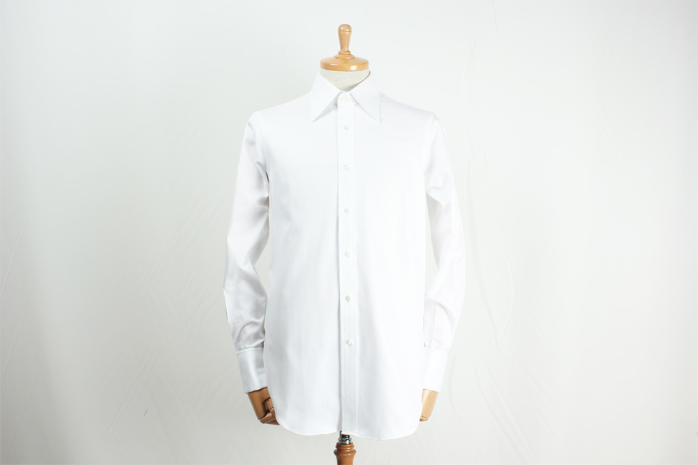 GXPSH2 THOMAS MASON面料采用白色斜纹常规色衬衫[服装产品] 山本（EXCY）