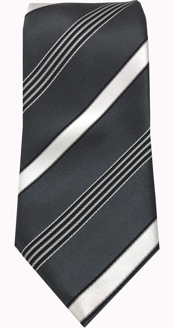 NE-405 Nishijin 编织黑色条纹领带[正装配饰] 山本（EXCY）