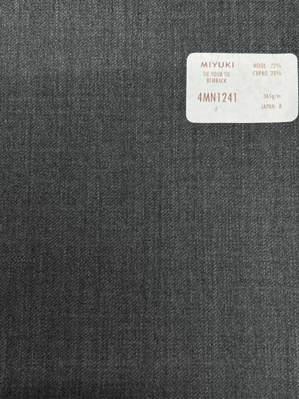 4MN1241 CREATIVE LINE TIE YOUR TIE BEMBACK 中灰色[面料] 美雪敬织 (Miyuki)
