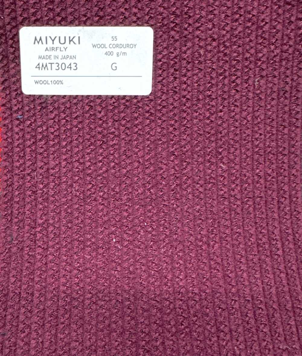 4MT3043 VARAIETES 羊毛灯芯绒等。[面料] 美雪敬织 (Miyuki)