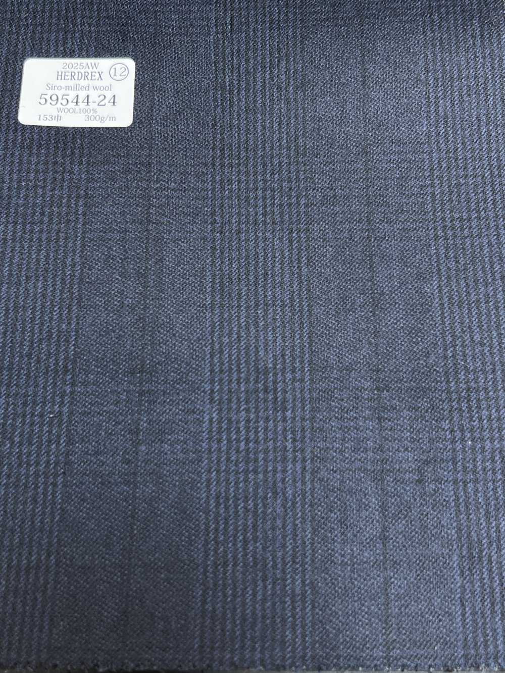 59544-24 25AW HERDREX [赛络精纺羊毛] 赛络精纺羊毛海军蓝格纹[面料] 国岛株式会社