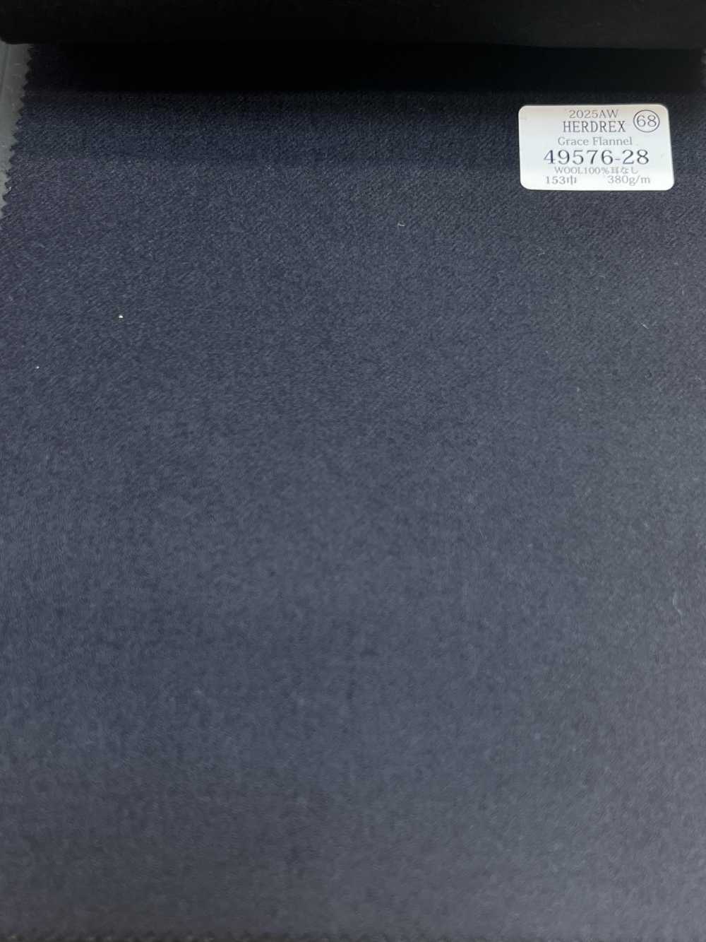 49576-28 25AW HERDREX [Grace Flannel] Grace 法兰绒海军蓝纯色[面料] 国岛株式会社