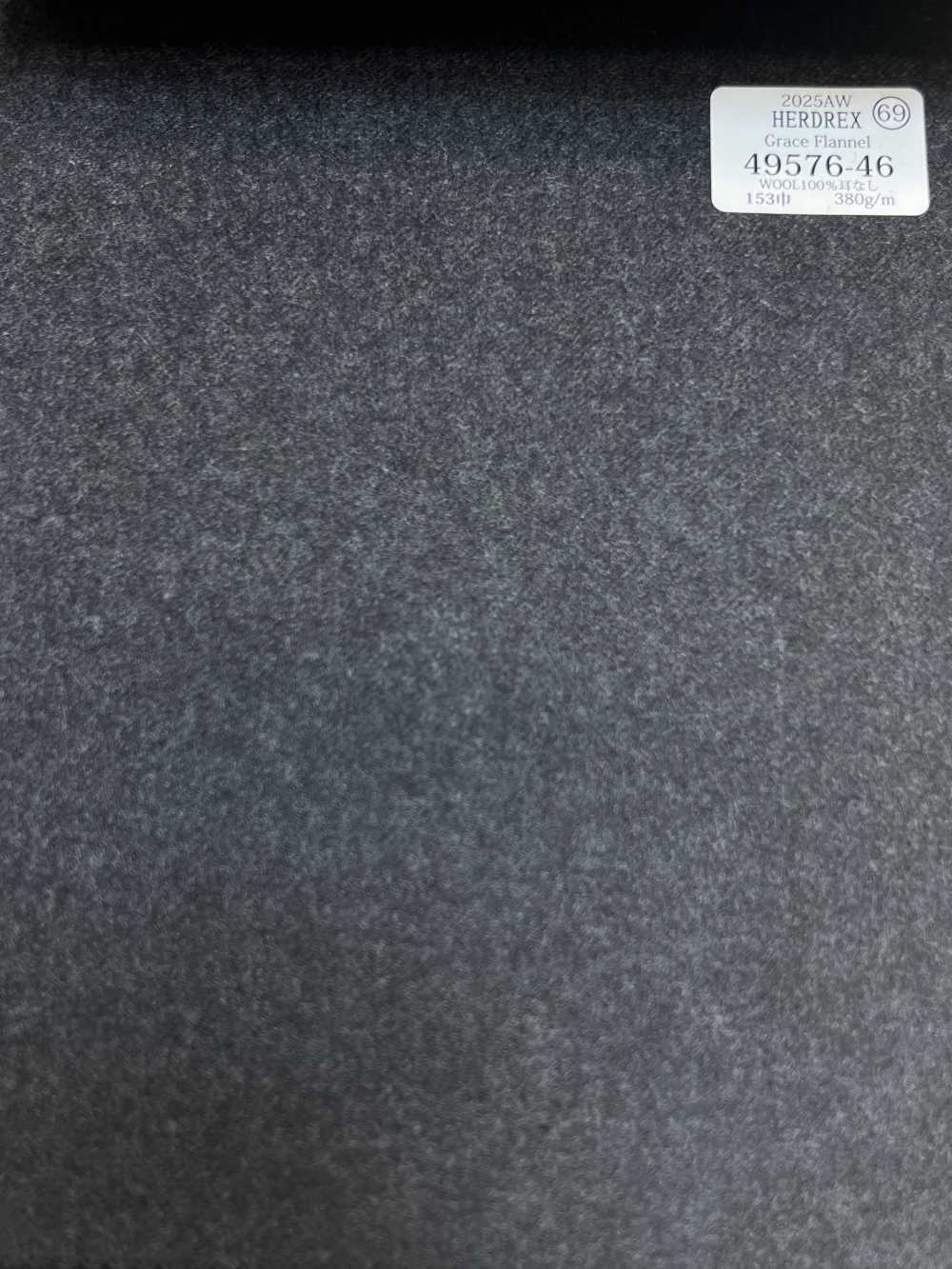 49576-46 25AW HERDREX [Grace Flannel] Grace 法兰绒纯色[面料] 国岛株式会社
