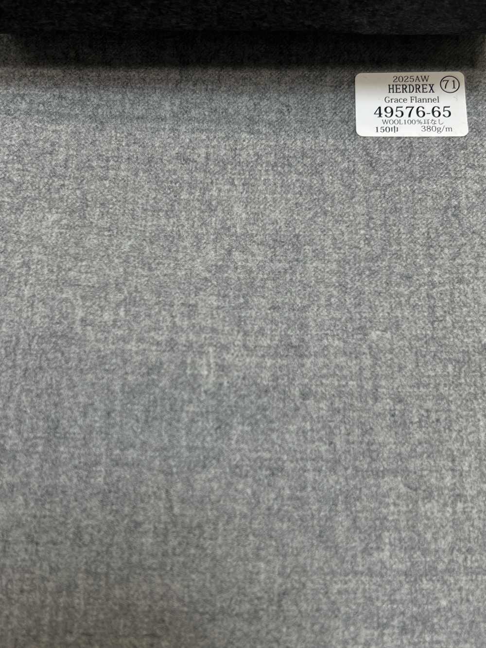 49576-65 25AW HERDREX [Grace Flannel] Grace 法兰绒浅纯色[面料] 国岛株式会社