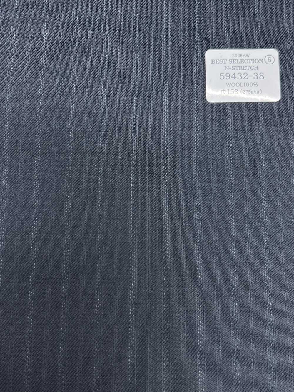 59432-38 25AW 精选 [N-STRETCH] N 弹力炭灰色阴影条纹[面料] 国岛株式会社