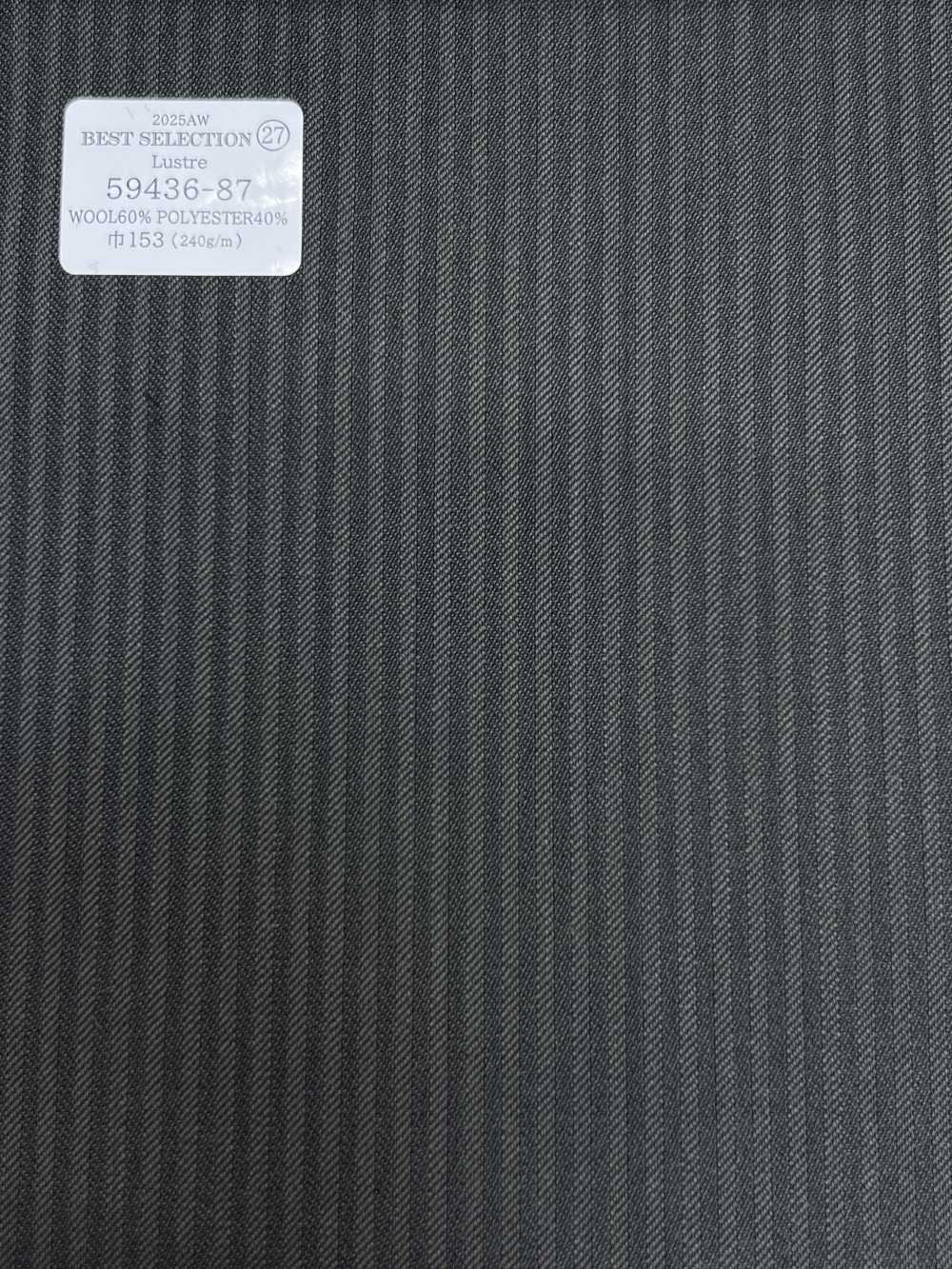 59436-87 25AW BEST SELECTION [Lustre] 光泽灰暗条纹[面料] 国岛株式会社