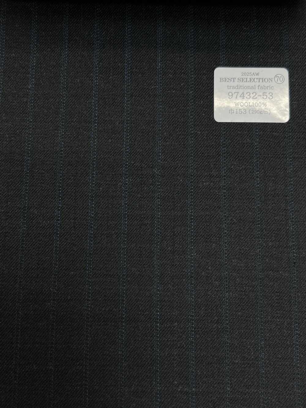 97432-53 25AW BEST SELECTION [传统面料] 传统面料炭灰色条纹 国岛株式会社