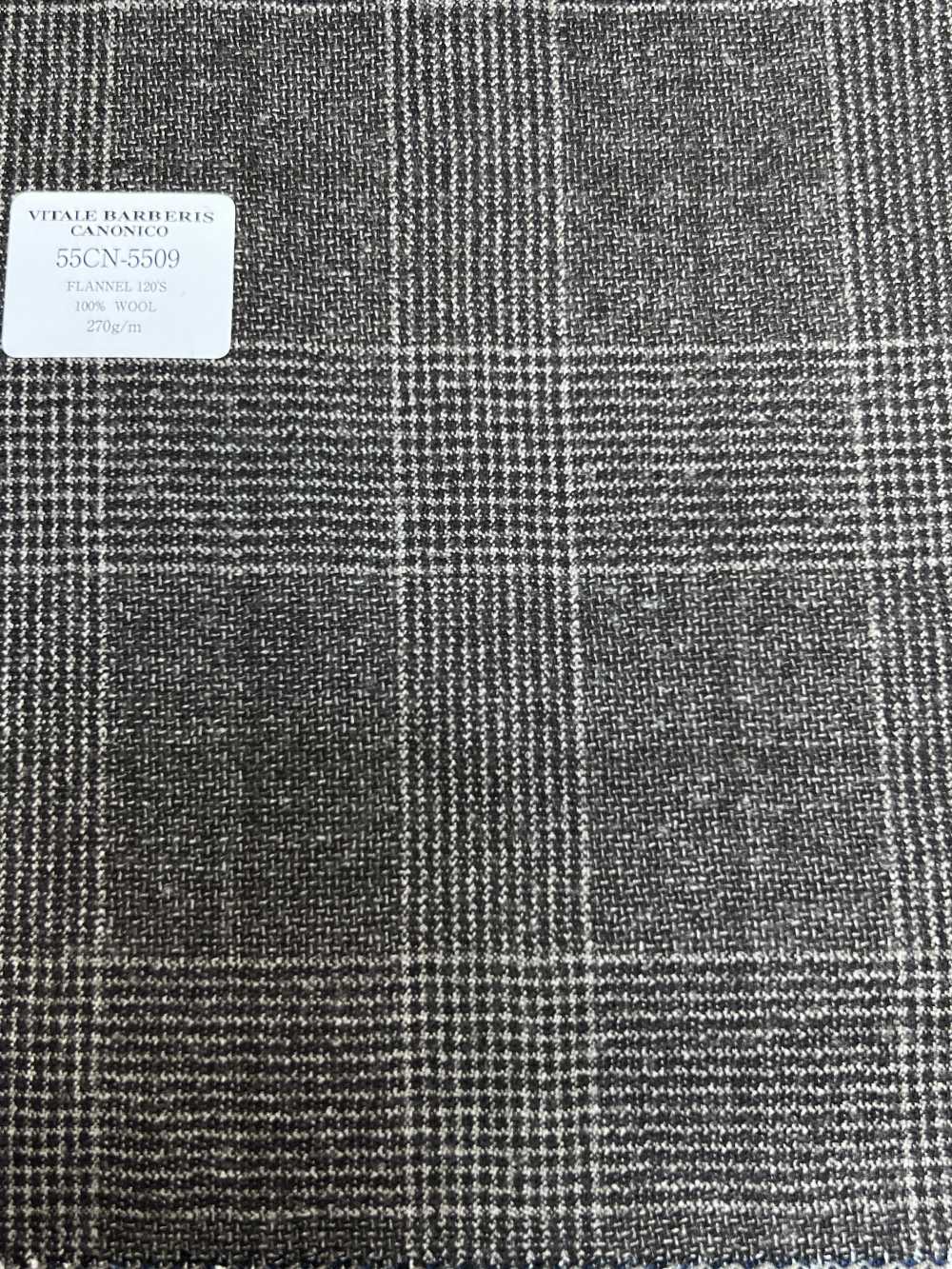 55CN5509 CANONICO 法兰绒 120'S 棕色格伦格纹[面料] 佳能
