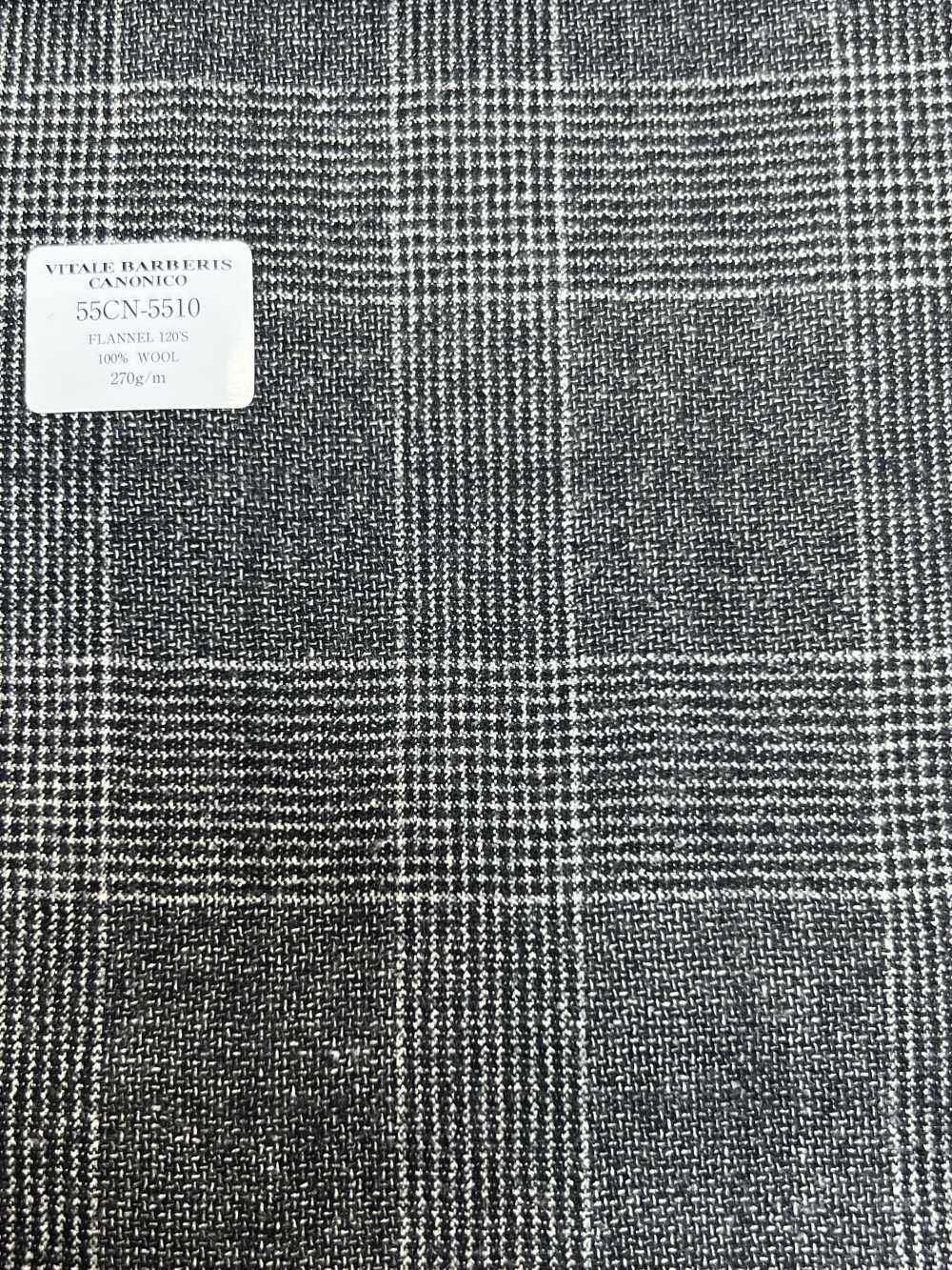55CN5510 CANONICO 法兰绒 120 支灰色格伦格纹[面料] 佳能