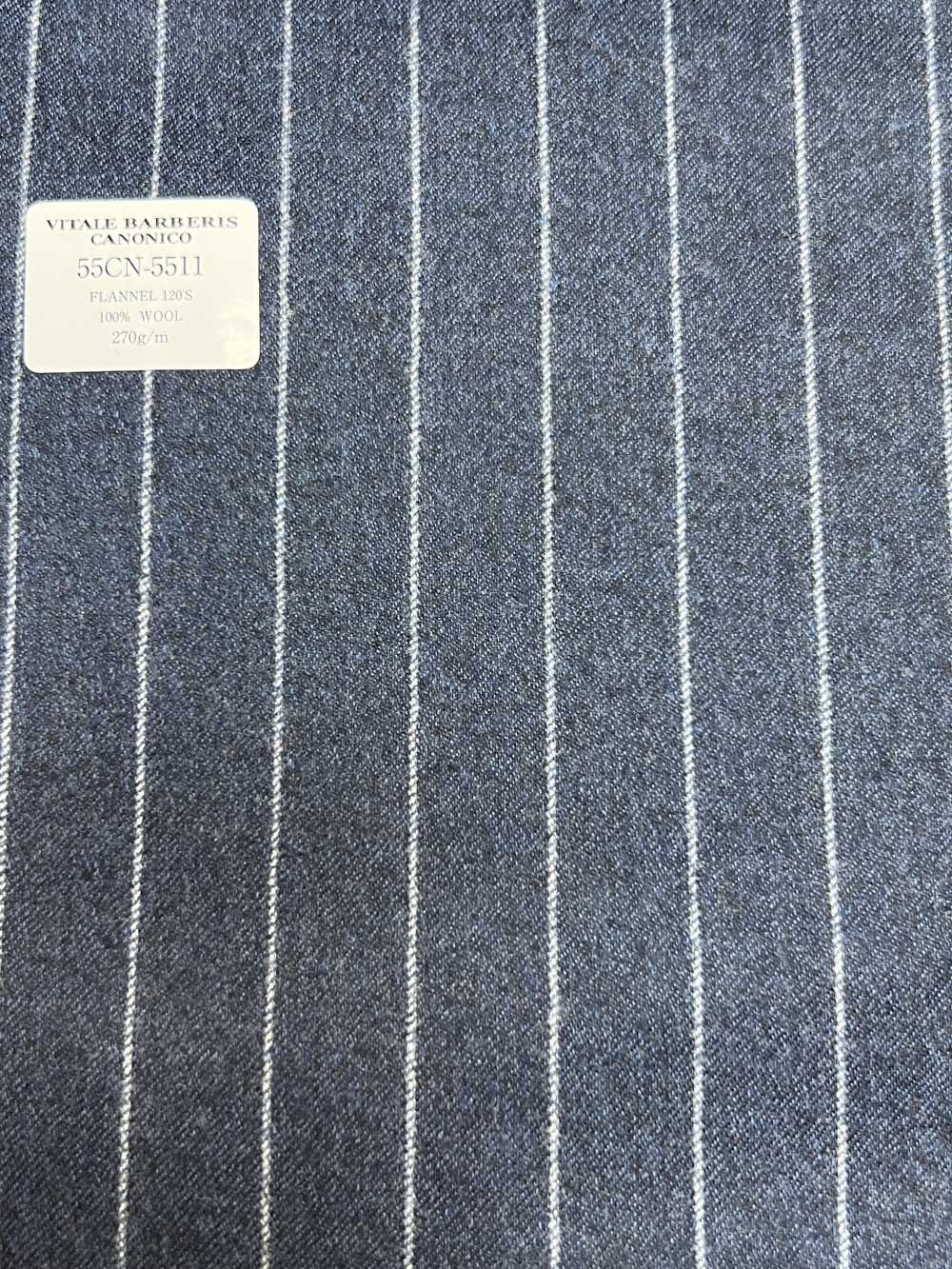 55CN5511 CANONICO 法兰绒 120'S 蓝色条纹[面料] 佳能