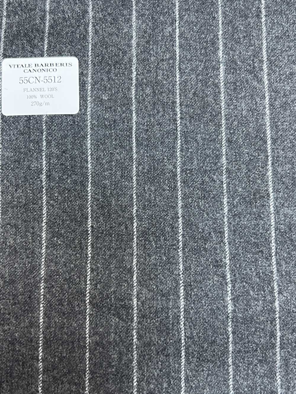 55CN5512 CANONICO 法兰绒 120'S 灰色条纹[面料] 佳能