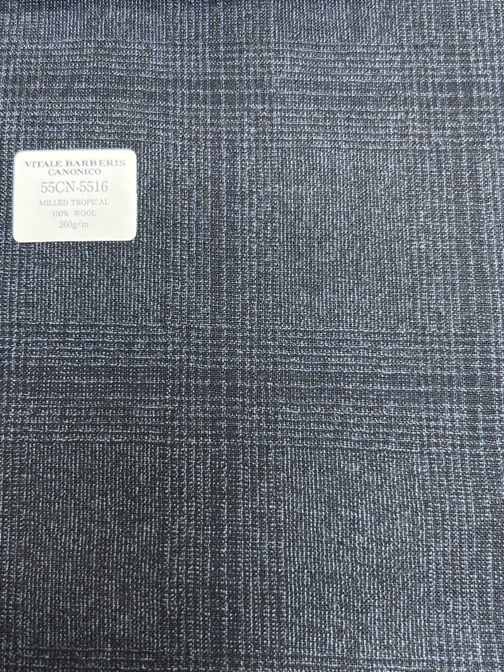 55CN5516 CANONICO MILLED TROPICAL 海军蓝格纹[面料] 佳能