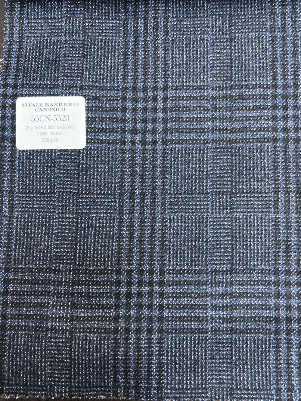 55CN5520 CANONICO 21μ MOULINE' SAXONY 海军蓝格纹[面料] 佳能
