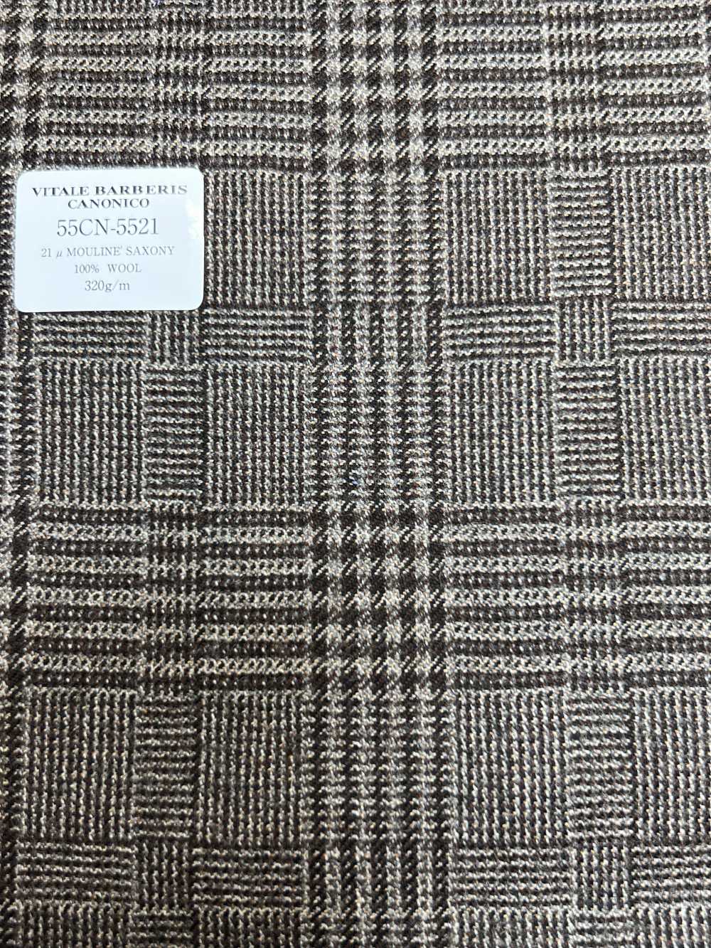 55CN5521 CANONICO 21μ MOULINE' SAXONY 棕色格纹[面料] 佳能