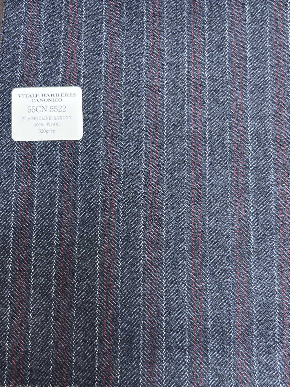 55CN5522 CANONICO 21μ MOULINE' SAXONY 海军蓝交替条纹[面料] 佳能