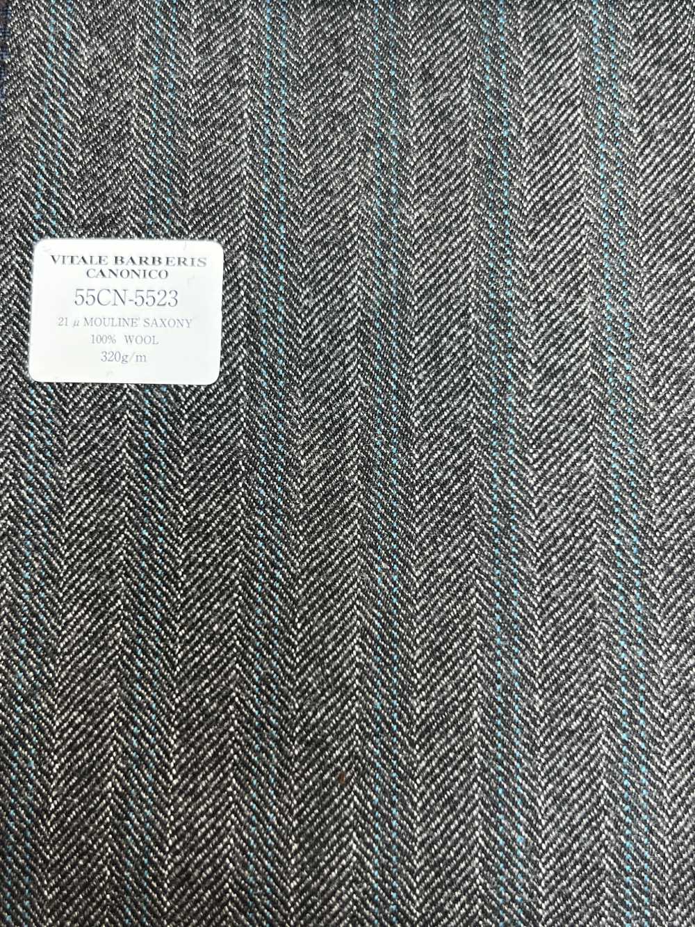 55CN5523 CANONICO 21μ MOULINE' SAXONY 灰色交替条纹[面料] 佳能
