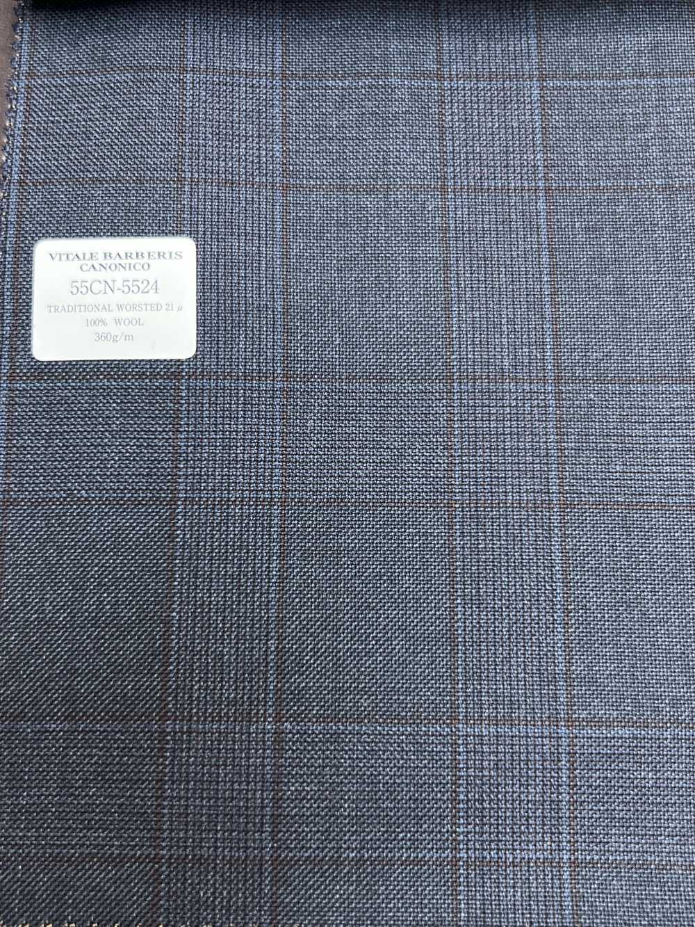 55CN5524 CANONICO 传统精纺 21μ 海军蓝格伦格纹[面料] 佳能