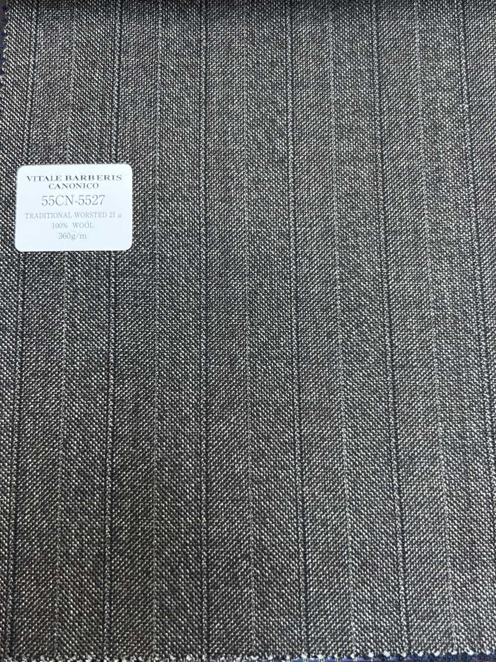 55CN5527 CANONICO 传统精纺 21μ 棕色条纹[面料] 佳能