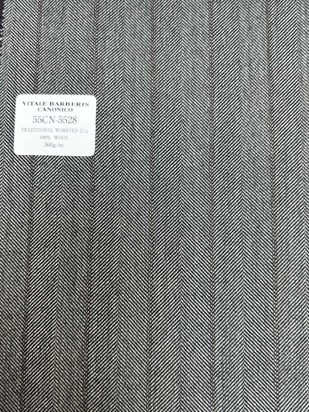 55CN5528 CANONICO 传统精纺 21μ 灰色条纹[面料] 佳能