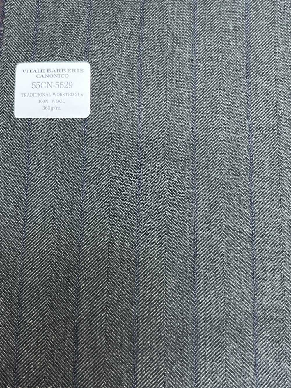 55CN5529 CANONICO 传统精纺 21μ 深绿色条纹[面料] 佳能