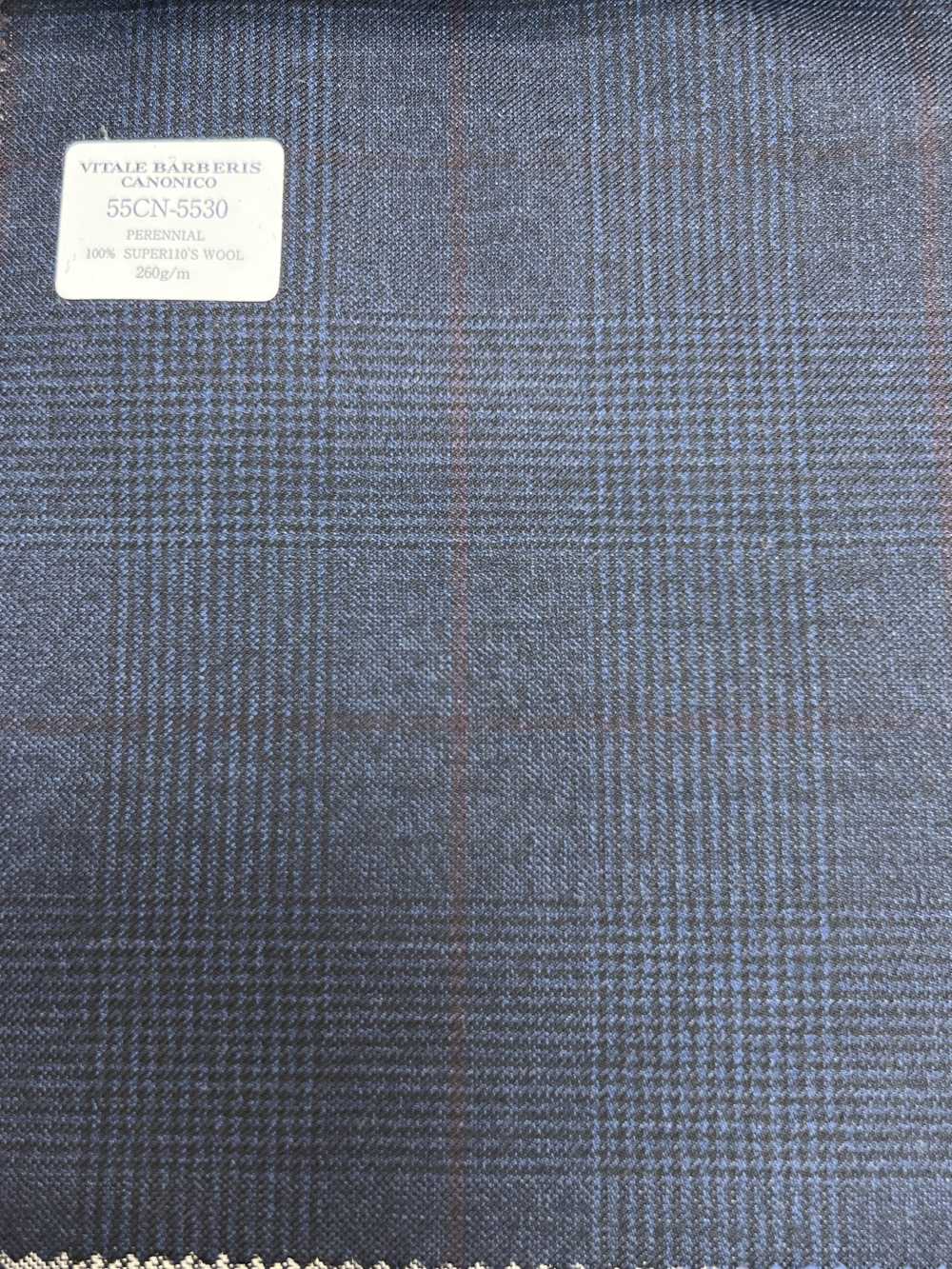 55CN5530 CANONICO PERENNIAL SUPER110'S 海军蓝 x 酒红色格伦格纹[面料] 佳能