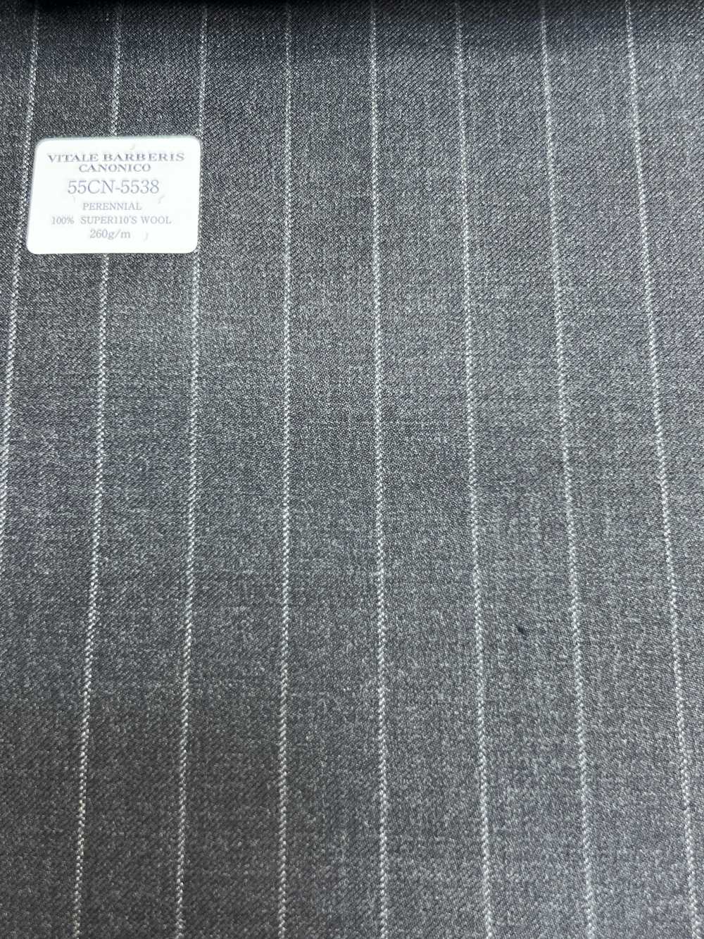 55CN5538 CANONICO PERENNIAL SUPER110'S 炭灰色条纹[面料] 佳能