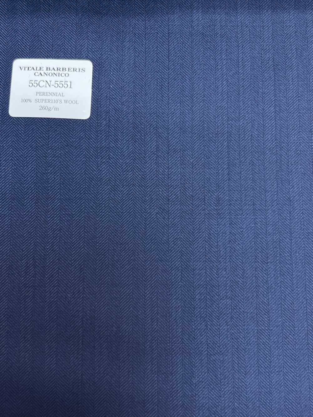 55CN5551 CANONICO PERENNIAL SUPER110'S 海军蓝暗影条纹[面料] 佳能