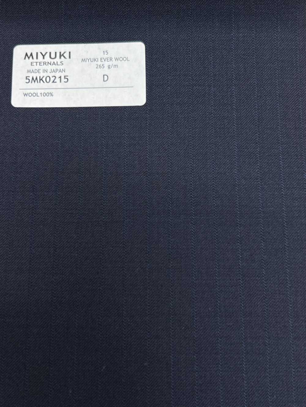 5MK0215 MIYUKI EVER WOOL 暗影条纹海军蓝[面料] 美雪毛纺厂