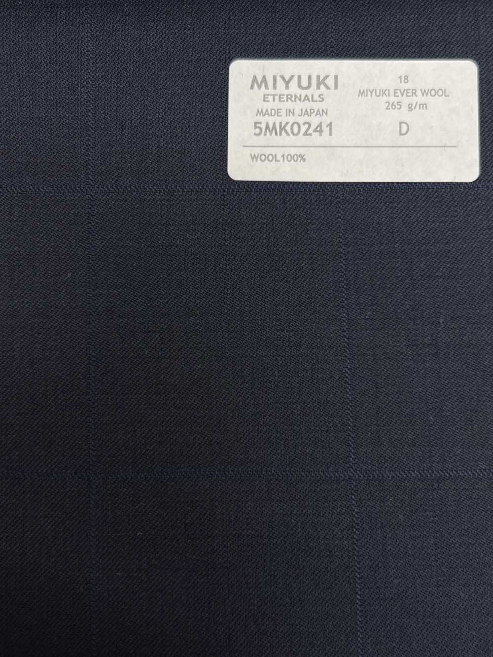 5MK0241 MIYUKI EVER WOOL 阴影格纹海军蓝[面料] 美雪毛纺厂