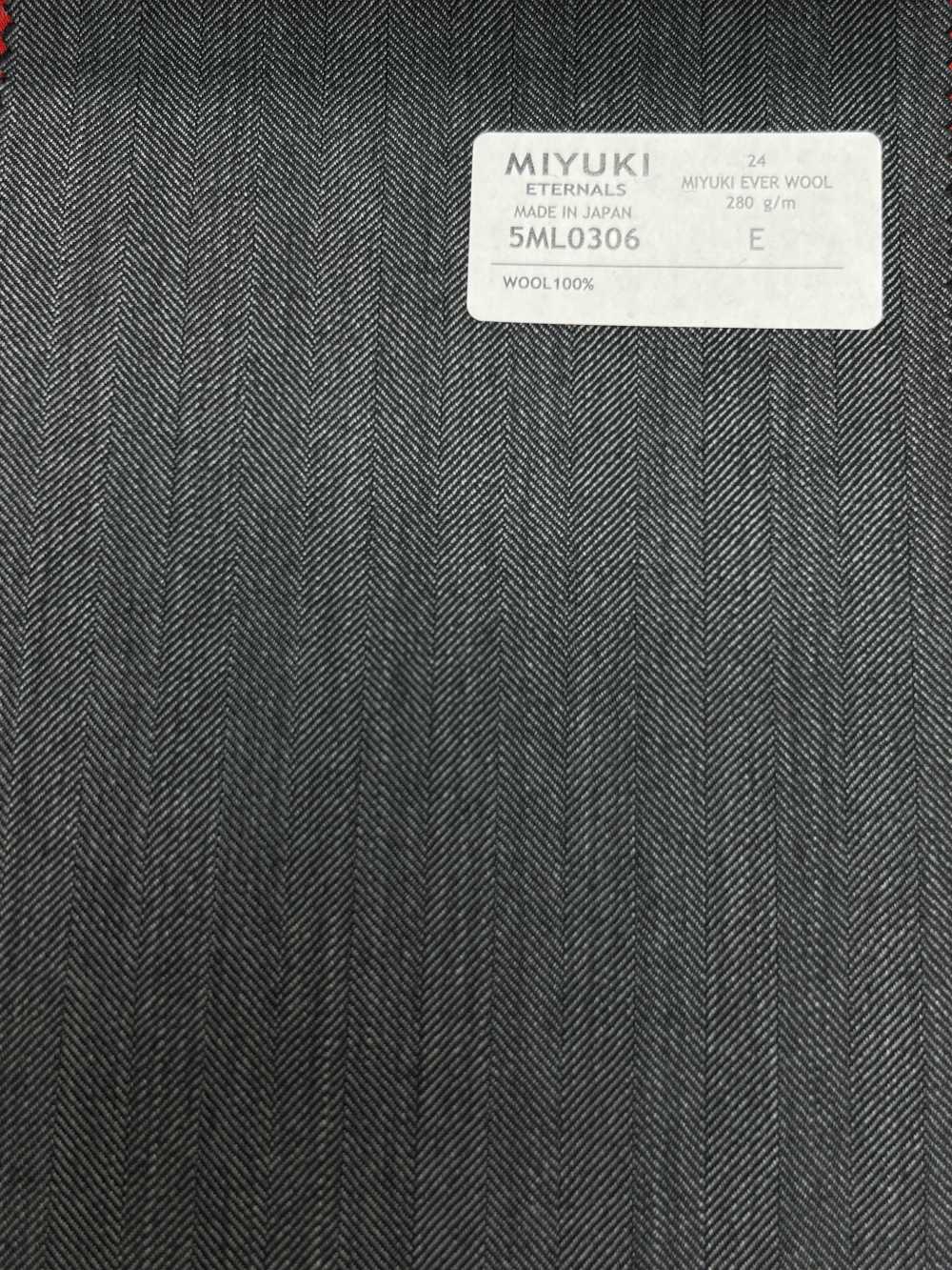 5ML0306 MIYUKI EVER WOOL（Miyuki Everwool）人字纹灰色[面料] 美雪毛纺厂