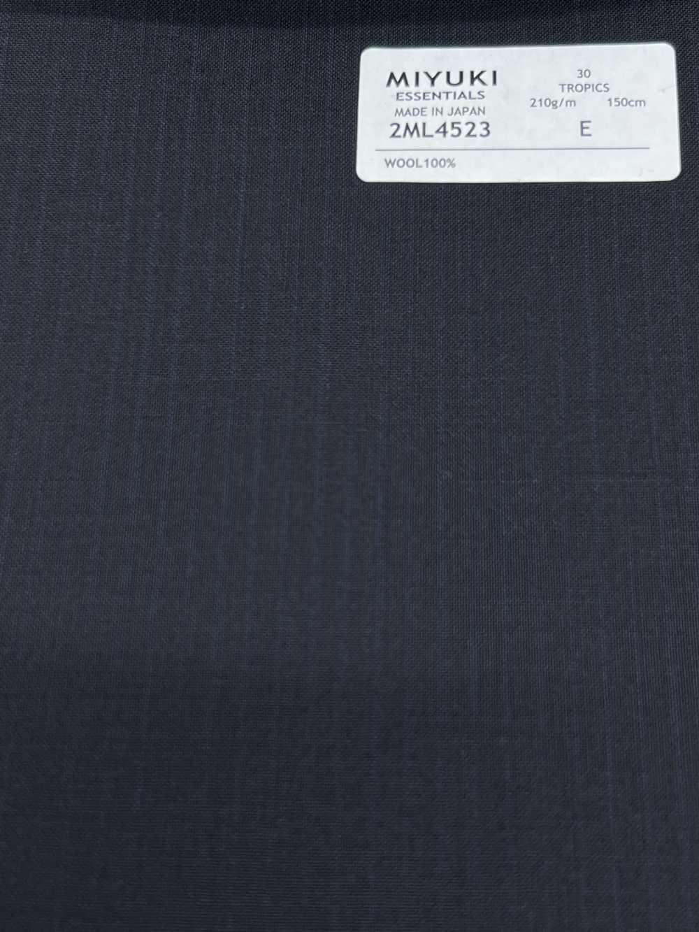 2ML4523 26SS Miyuki面料MIYUKI Essentials TROPICS 海军蓝条纹 美雪毛纺厂