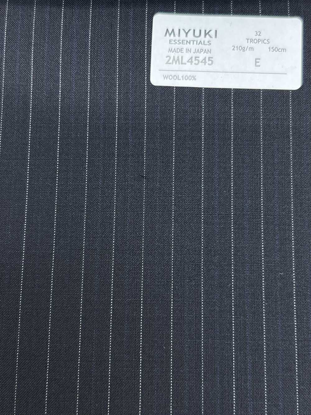 2ML4545 26SS Miyuki面料MIYUKI Essentials TROPICS 海军蓝条纹 美雪毛纺厂