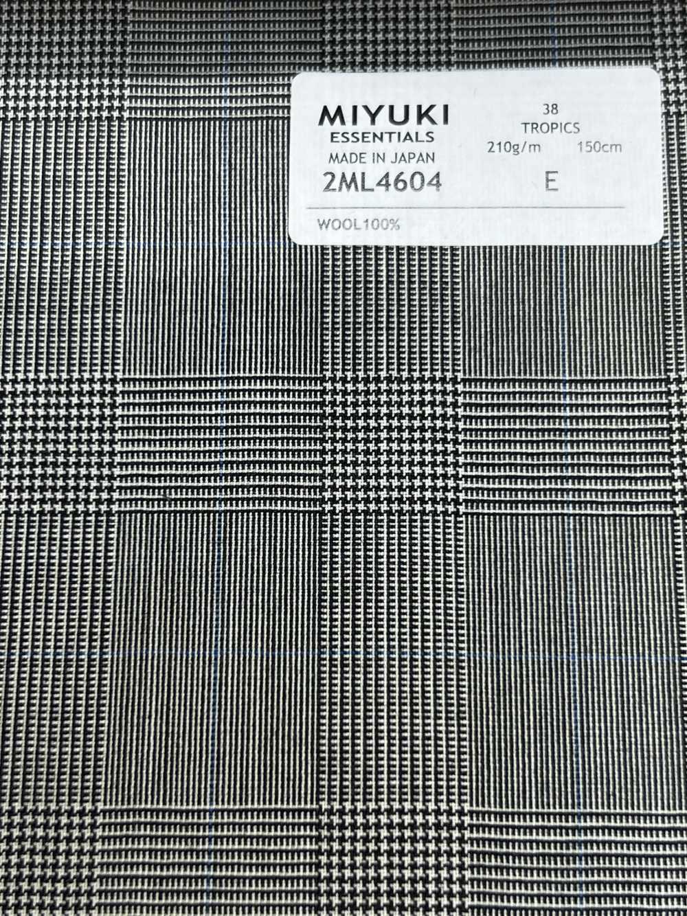 2ML4604 26SS Miyuki面料MIYUKI Essentials TROPICS 浅灰色格纹 美雪毛纺厂