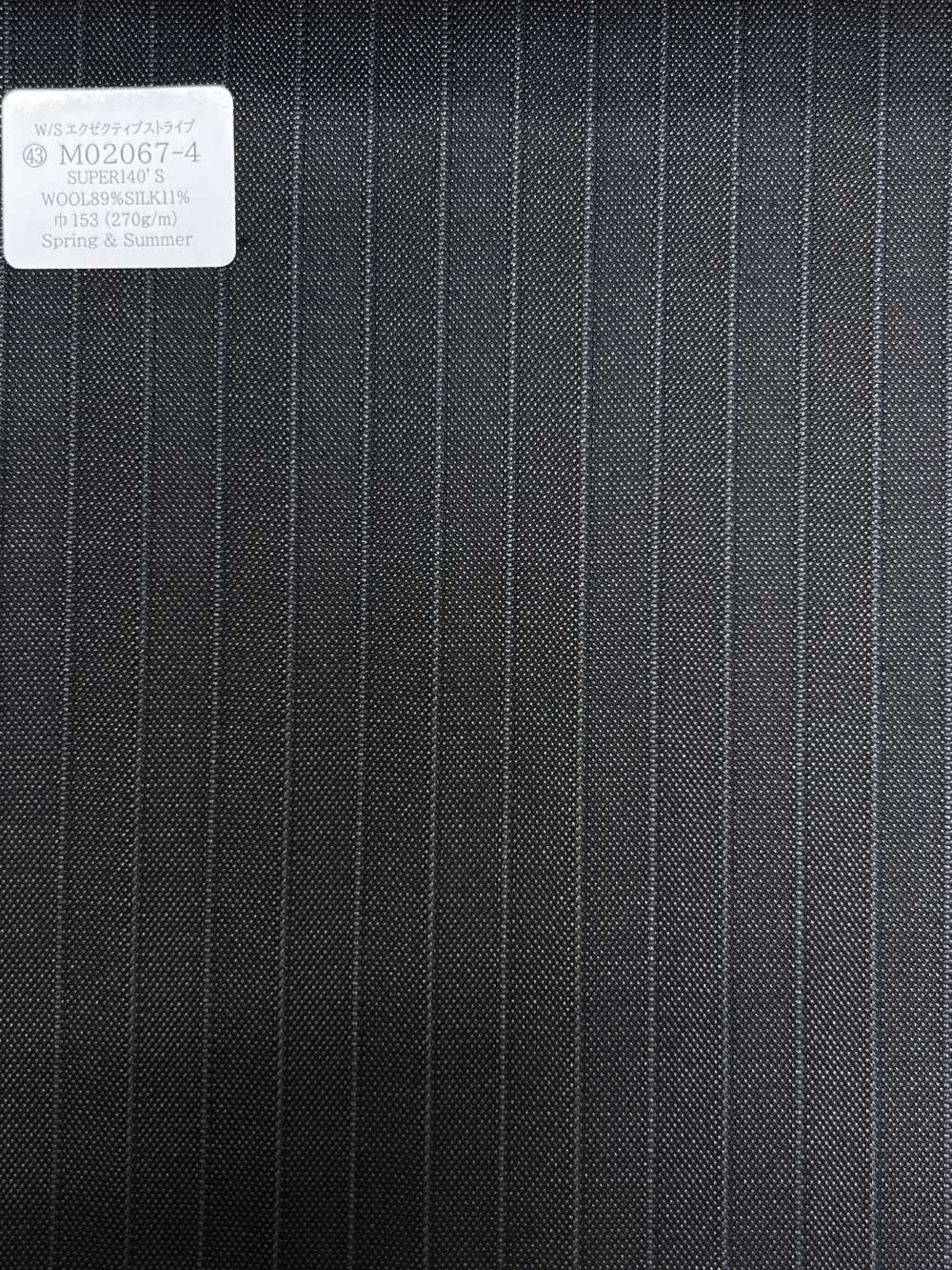 M02067-4 KUNISHIMA1850 独家系列 【W/S Executive 条纹】 深炭灰色条纹[面料] 国岛株式会社