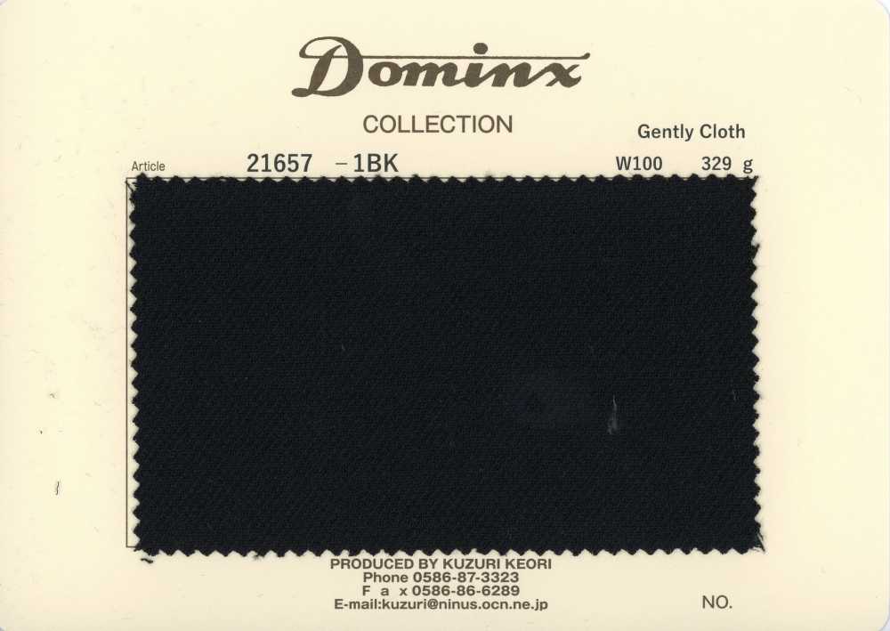 21657-1BK 经典 Gently Cloth 羊毛100% DOMINX 高级系列 黑色[面料] 葛根毛织物（DOMINX）