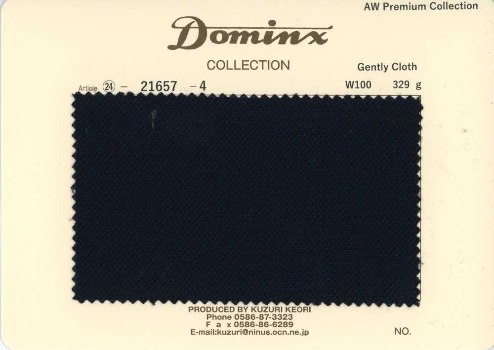 21657-4 经典款 Gently Cloth 羊毛100% DOMINX（多米克斯）高级系列 黑色[面料] 葛根毛织物（DOMINX）