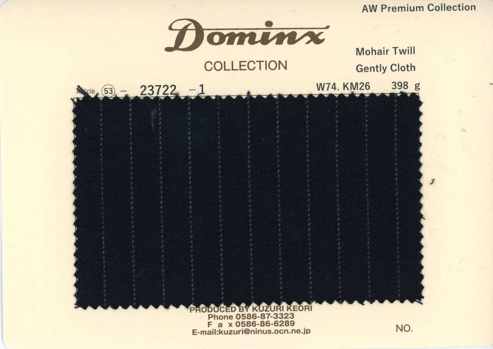23722-1 经典款 Mohair Twill Gently Cloth DOMINX 高级系列 黑色[面料] 葛根毛织物（DOMINX）