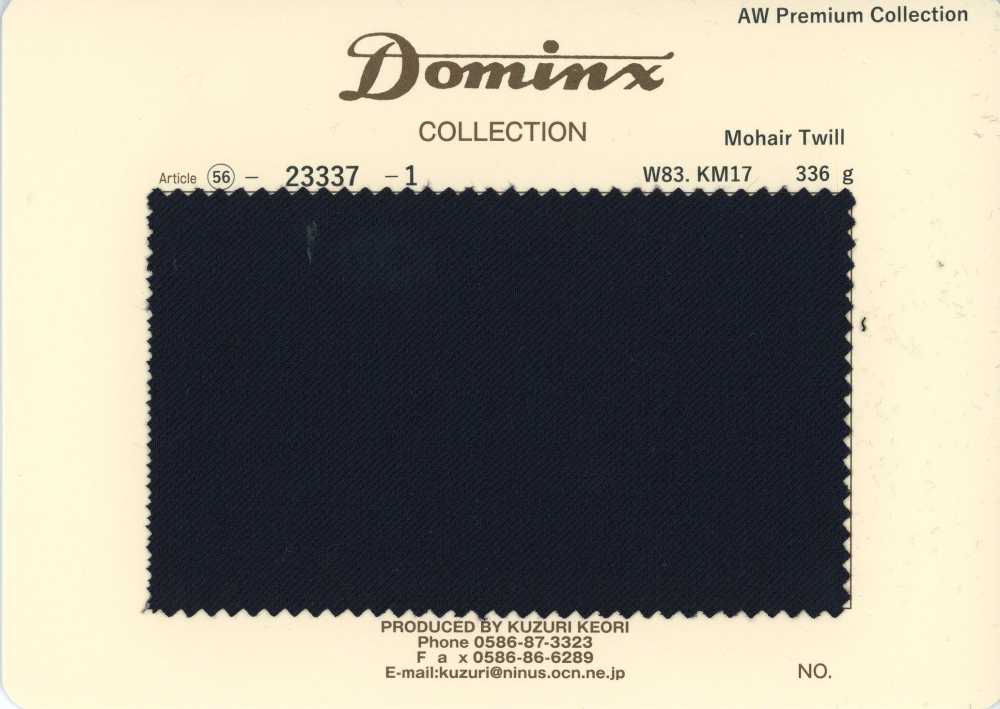 23337-1 经典款 马海毛斜纹 DOMINX 高级系列 黑色[面料] 葛根毛织物（DOMINX）