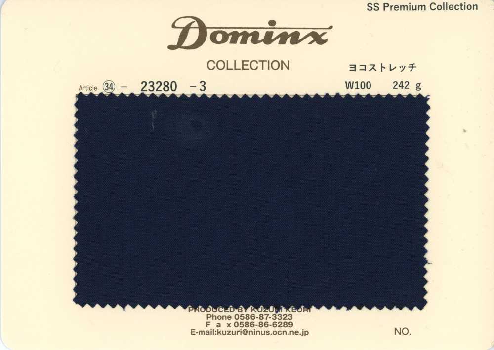23280-3 经典款裤装系列 横向弹力 100%羊毛 DOMINX（多明克斯）高级系列 藏青色[面料] 葛根毛织物（DOMINX）