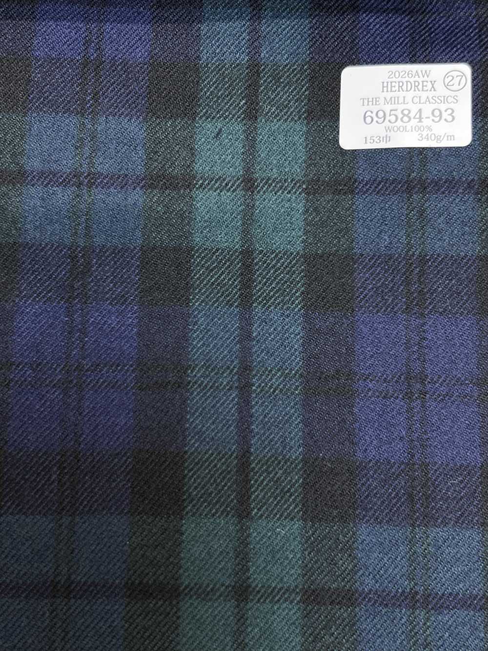 69584-93 26AW HERDREX 【THE MILL CLASSICS】 Mill Classics 格纹 绿色[面料] 国岛株式会社