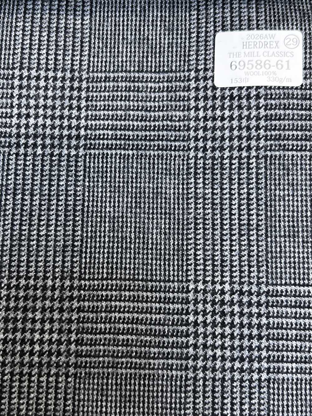 69586-61 26AW HERDREX 【THE MILL CLASSICS】 MILL CLASSICS 格伦格纹 灰色[面料] 国岛株式会社